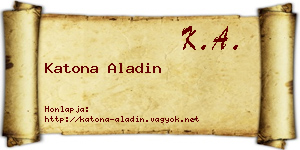 Katona Aladin névjegykártya